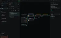 The MultiShock flow editor with a Twitch chat flow open and a node's settings shown